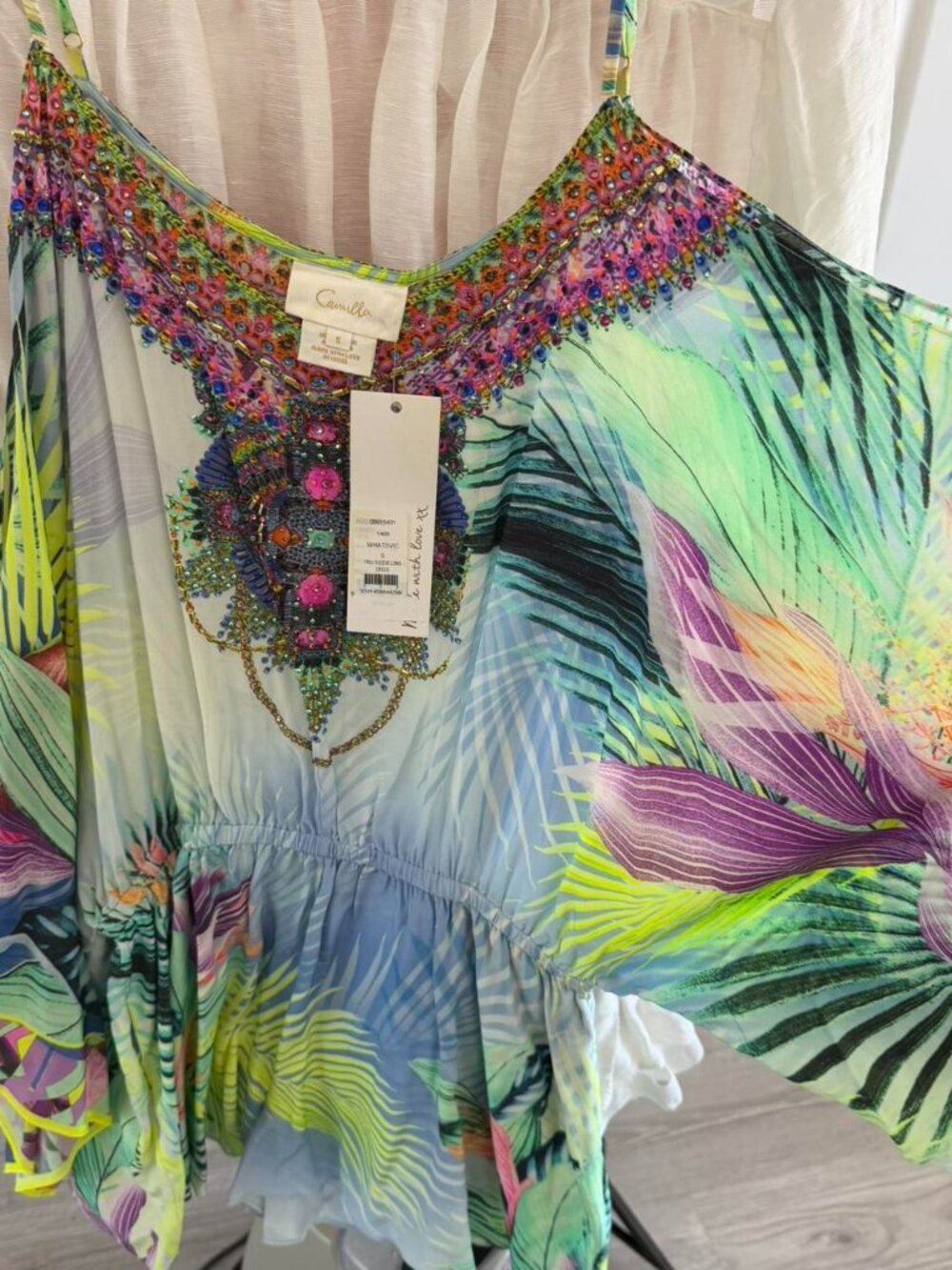 Camilla “What’s Vice” Frill Sleeve Long Dress NWT Size Small